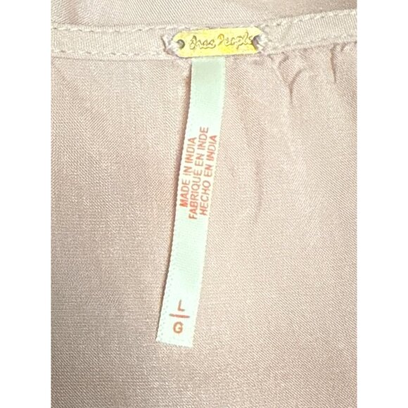 Free People Women's Slip Pale Pink Desert Dazed Rayon Adjustable Large - Picture 7 of 9